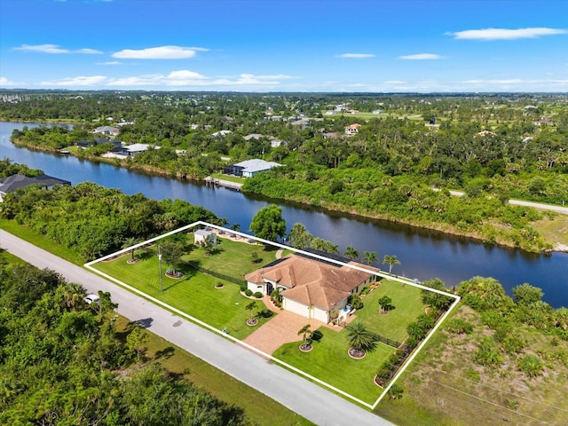10029 Boylston St, Port Charlotte, FL 33981 - aerial overview of property's location with property boundaries highlighted and a nearby body of water
