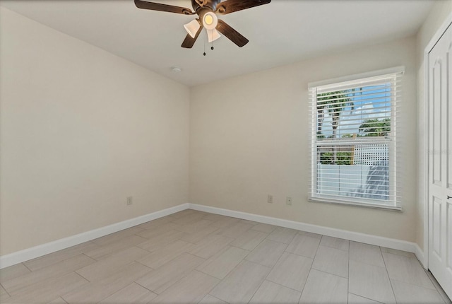 5781 Elton Rd, Venice, FL 34293 - unfurnished room featuring ceiling fan and baseboards