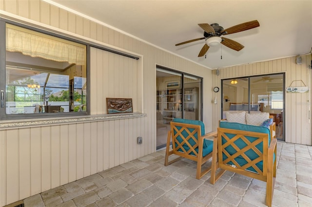 7218 Darlington St, Englewood, FL 34224 - sunroom / solarium featuring ceiling fan and healthy amount of natural light