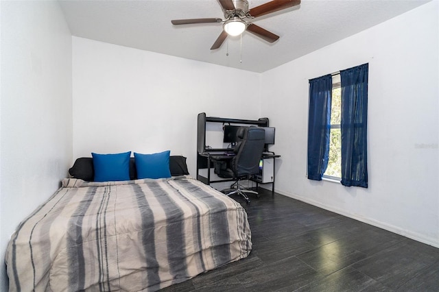 7376 Stetson Ln, Port Charlotte, FL 33981 - bedroom featuring wood finished floors and a ceiling fan