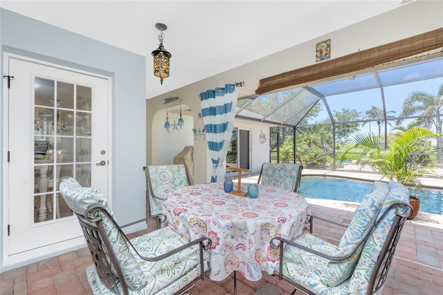 926 Boundary Blvd, Rotonda West, FL 33947 - view of patio featuring an outdoor pool and a lanai