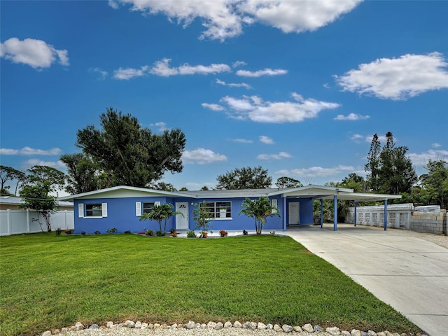 1295 S Maryknoll Rd, Englewood, FL 34223 - single story home with a carport, driveway, and stucco siding