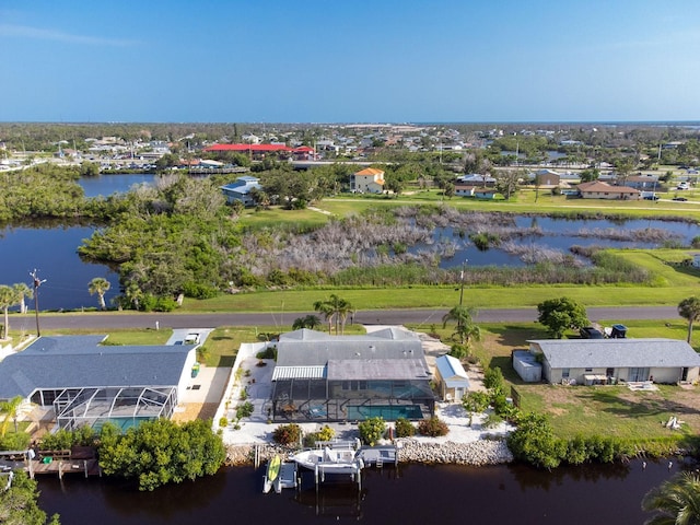 1030 Haste Ln, Englewood, FL 34223 - bird's eye view of a large body of water