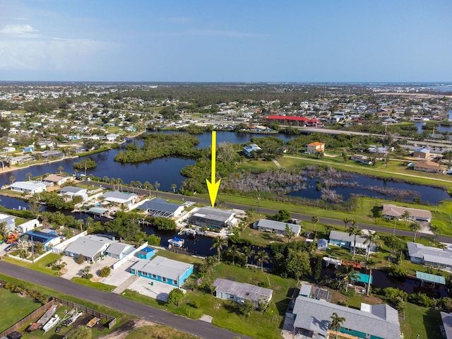 1030 Haste Ln, Englewood, FL 34223 - aerial overview of property's location featuring a large body of water and nearby suburban area