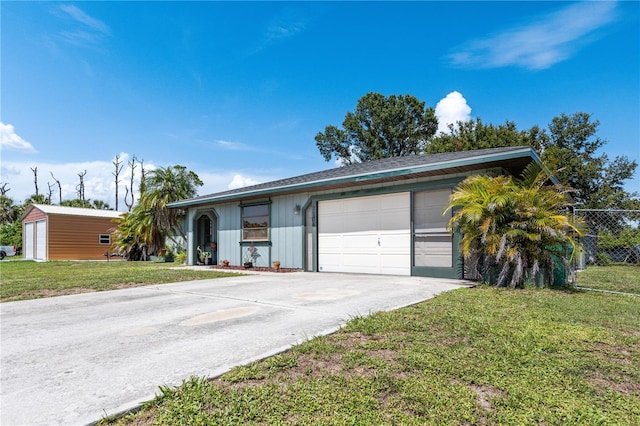 7104 Castilla St, Port Charlotte, FL 33981 - single story home with concrete driveway and board and batten siding