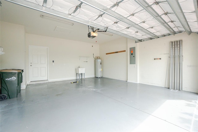 1530 Hyssop Loop, North Port, FL 34289 - garage featuring electric water heater, a garage door opener, and electric panel