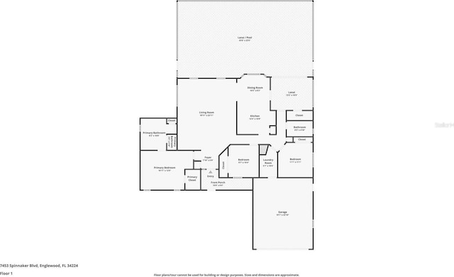 7453 Spinnaker Blvd, Englewood, FL 34224 - view of property floor plan