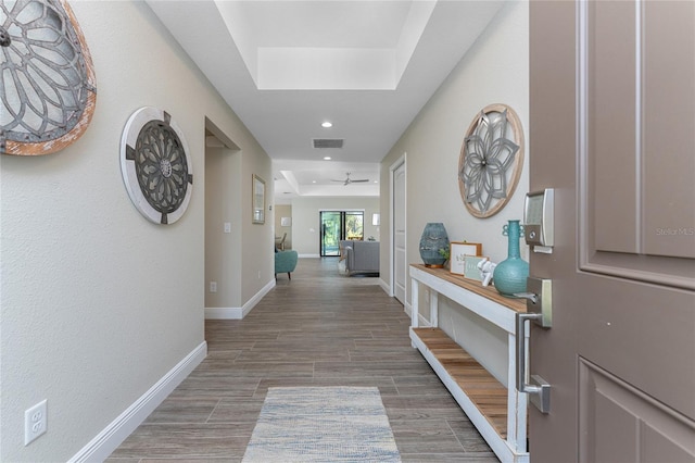 184 Spring Dr, Rotonda West, FL 33947 - corridor featuring light wood finished floors and recessed lighting