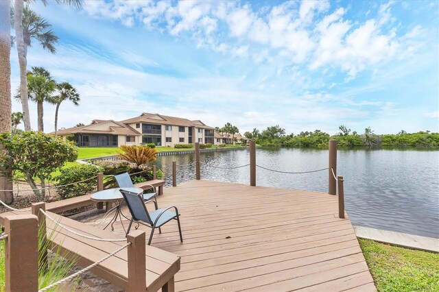2004 Longpointe Cir Unit E2, Venice, FL 34293 - dock area with a water view and a residential view
