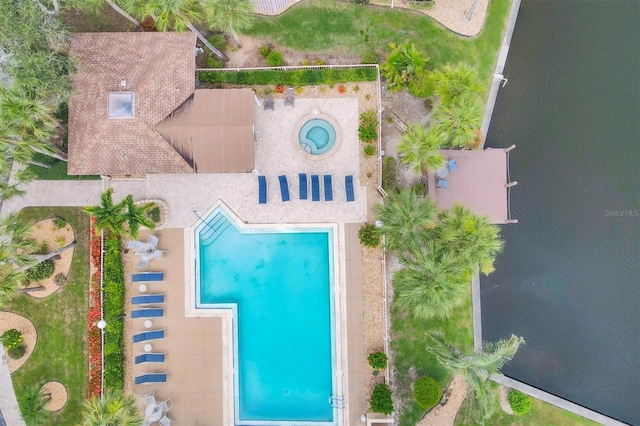 2004 Longpointe Cir Unit E2, Venice, FL 34293 - drone / aerial view of a pool