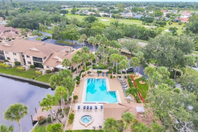 2004 Longpointe Cir Unit E2, Venice, FL 34293 - drone / aerial view of a pool