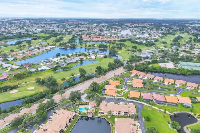 2004 Longpointe Cir Unit E2, Venice, FL 34293 - aerial view of property's location with nearby suburban area, a nearby body of water, and a local golf course