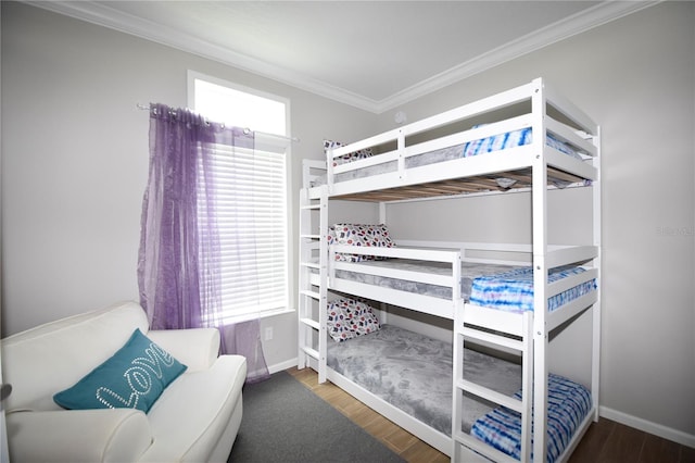 4354 Manatee Loop Unit 16A, Punta Gorda, FL 33950 - bedroom with ornamental molding and wood finished floors