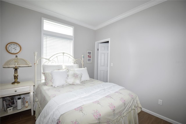 4354 Manatee Loop Unit 16A, Punta Gorda, FL 33950 - bedroom featuring dark wood-style floors and crown molding