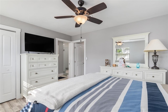 141 Baldwin Ct SE, Port Charlotte, FL 33952 - bedroom with light wood-type flooring and a ceiling fan