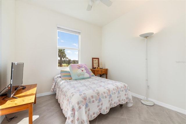 14756 Ponce De Leon Trl, Port Charlotte, FL 33981 - bedroom with tile patterned flooring and ceiling fan