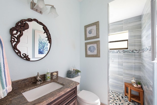 1131 Rotonda Cir, Rotonda West, FL 33947 - full bathroom featuring vanity and tiled shower