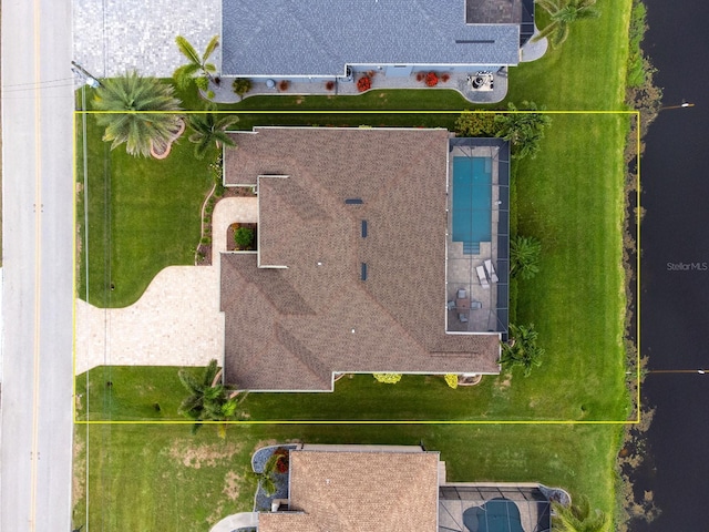 1131 Rotonda Cir, Rotonda West, FL 33947 - aerial view of property and surrounding area featuring property boundaries highlighted