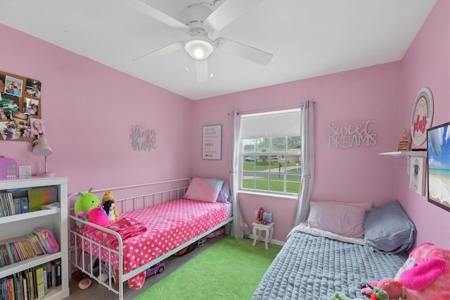 7590 Lyncrest St, North Port, FL 34287 - bedroom featuring carpet floors and a ceiling fan