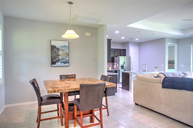 22156 Deborah Ave, Port Charlotte, FL 33954 - dining area with light tile patterned flooring and recessed lighting