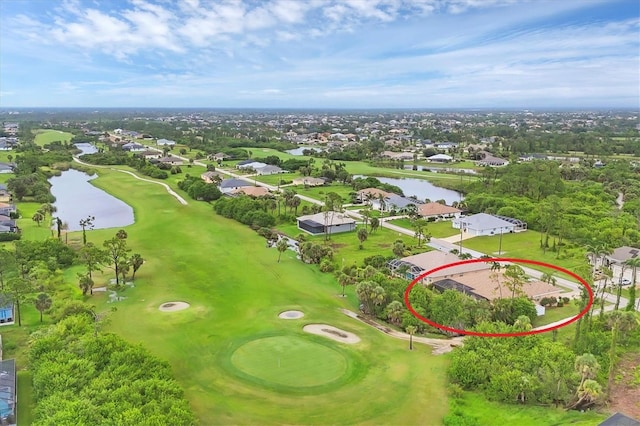 4 Pine Valley Pl, Rotonda West, FL 33947 - aerial perspective of suburban area featuring a large body of water and a golf club