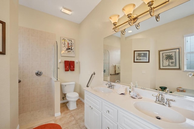 4 Pine Valley Pl, Rotonda West, FL 33947 - full bath with a walk in shower, tile patterned floors, and double vanity