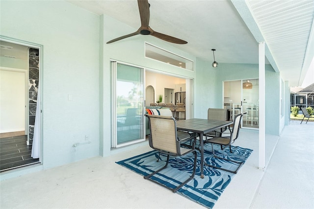 172 Mariner Ln, Rotonda West, FL 33947 - view of patio featuring a ceiling fan and outdoor dining space