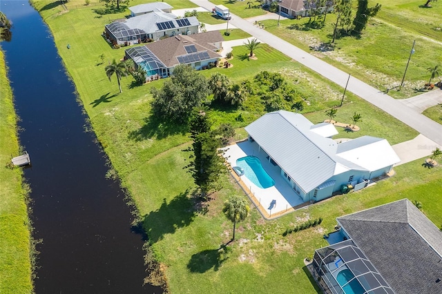 172 Mariner Ln, Rotonda West, FL 33947 - drone / aerial view of a nearby body of water and a pool