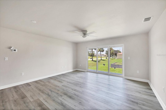 236 Boundary Blvd, Rotonda West, FL 33947 - spare room featuring ceiling fan and wood finished floors