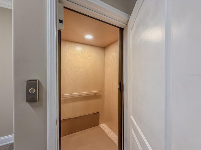 9150 Pine Cove Dr, Englewood, FL 34224 - elevator with baseboards