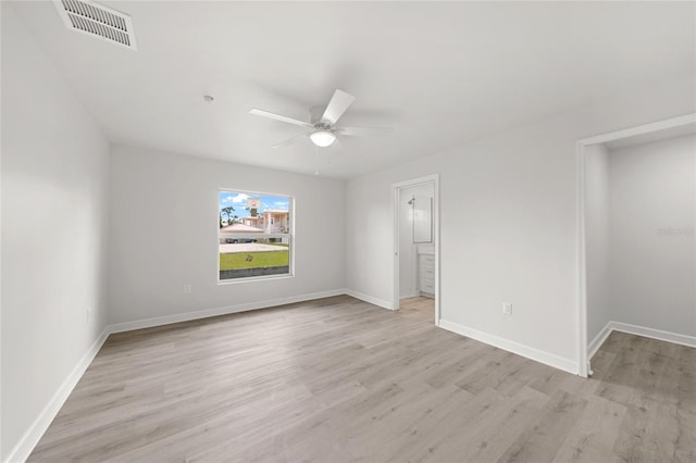 238 Boundary Blvd Unit 3, Rotonda West, FL 33947 - spare room featuring a ceiling fan and light wood-style flooring