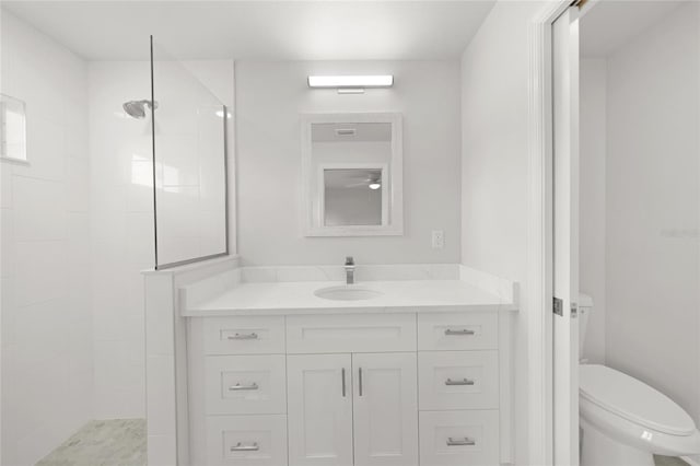 238 Boundary Blvd Unit 3, Rotonda West, FL 33947 - full bath with a walk in shower, vanity, and ceiling fan