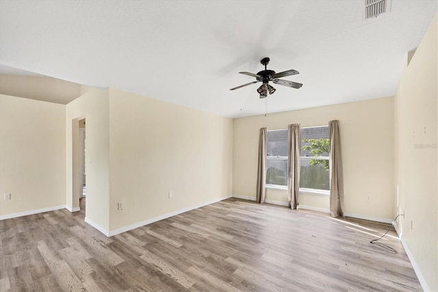 3768 Billingham Ln, North Port, FL 34288 - spare room with light wood-style flooring and a ceiling fan