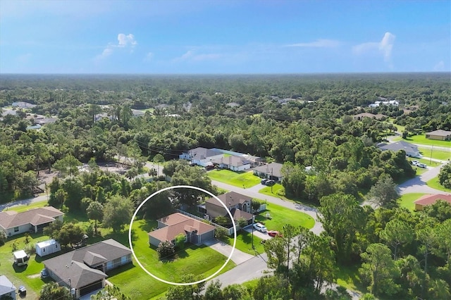 3768 Billingham Ln, North Port, FL 34288 - aerial perspective of suburban area featuring a forest