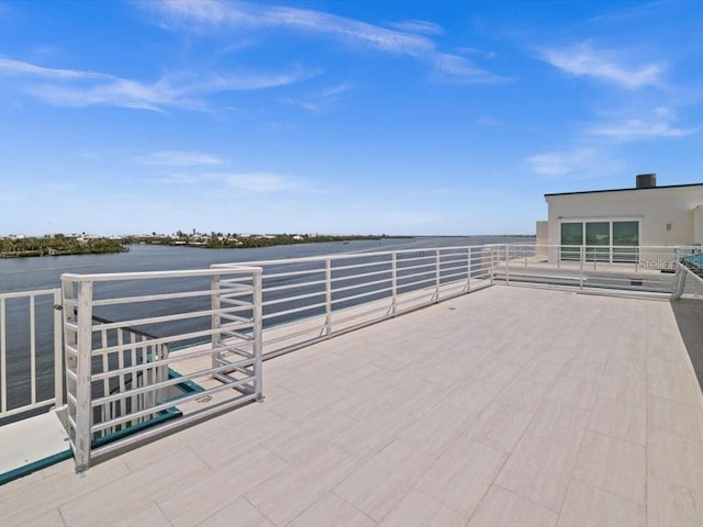 8041 Bay Pointe Dr, Englewood, FL 34224 - view of patio with a water view