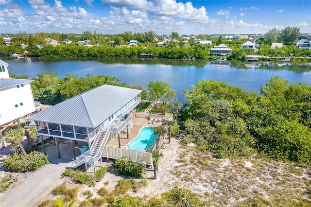100 S Gulf Blvd, Placida, FL 33946 - drone / aerial view of a large body of water and a pool