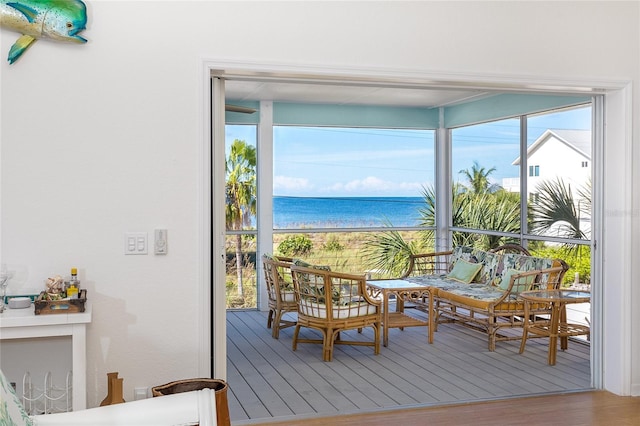 100 S Gulf Blvd, Placida, FL 33946 - sunroom with a water view and plenty of natural light