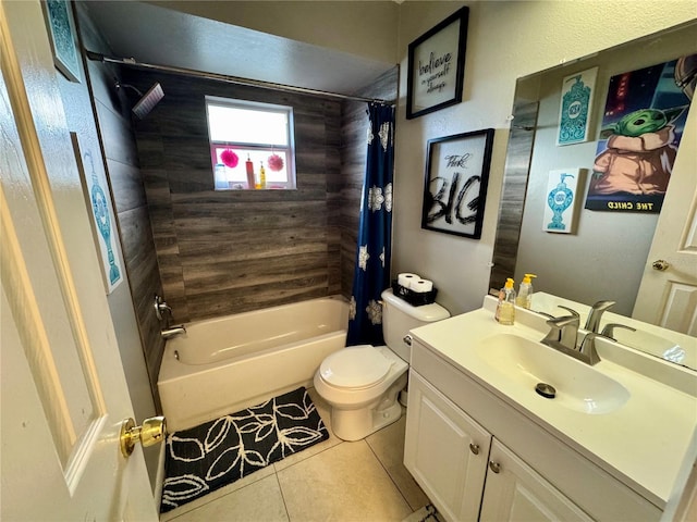 26591 Fairway Dr Unit A & B, Punta Gorda, FL 33982 - full bathroom with shower / bath combination with curtain, tile patterned floors, and vanity