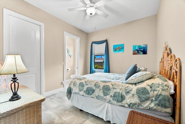 15044 San Domingo Blvd, Port Charlotte, FL 33981 - bedroom with ensuite bathroom and ceiling fan