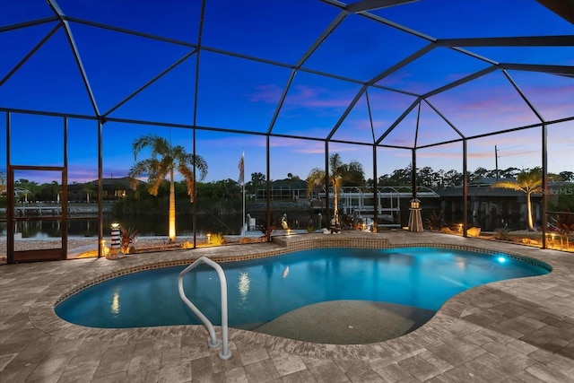 15044 San Domingo Blvd, Port Charlotte, FL 33981 - swimming pool featuring boat lift, a boat dock, and a patio