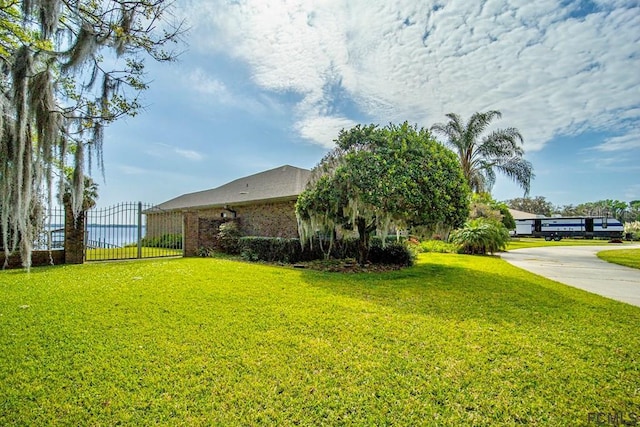 exterior space with a yard