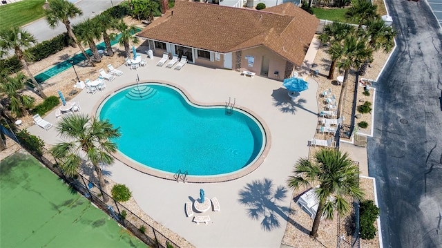 view of pool with a patio area