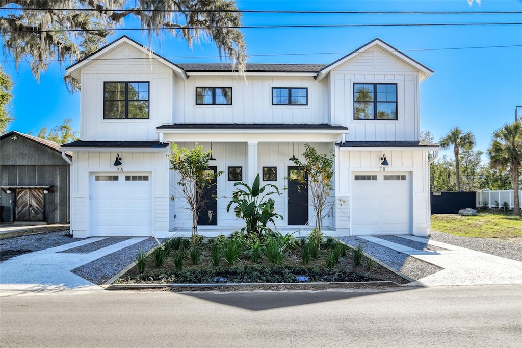 7 Sebastian Ave Unit B, Saint Augustine, FL 32084 - modern farmhouse style home featuring a garage