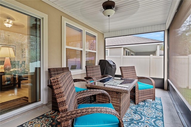 view of sunroom / solarium