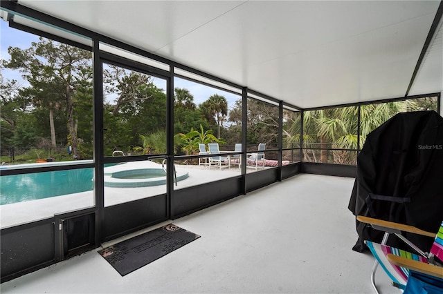 view of sunroom