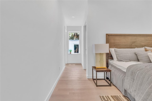 bedroom featuring light hardwood / wood-style flooring