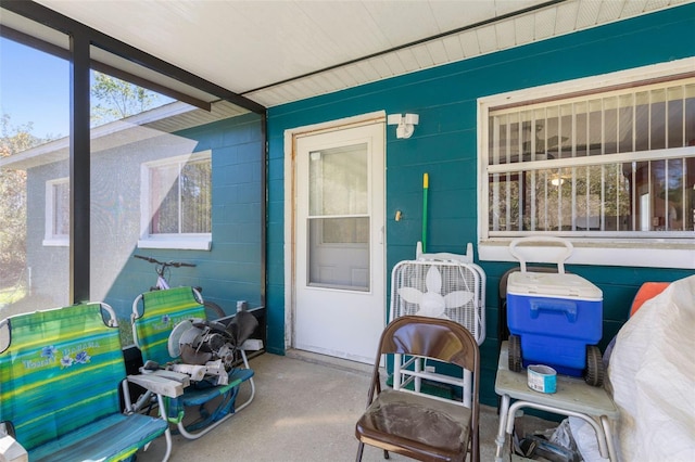 view of sunroom