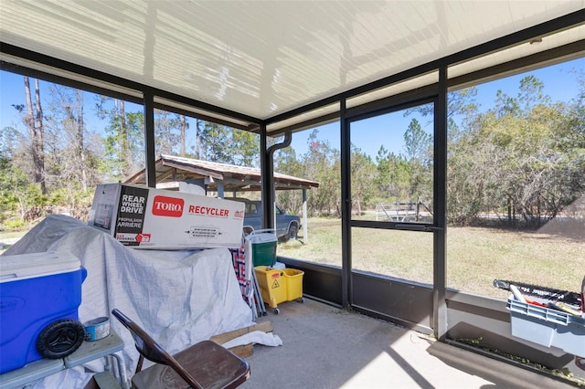 view of sunroom