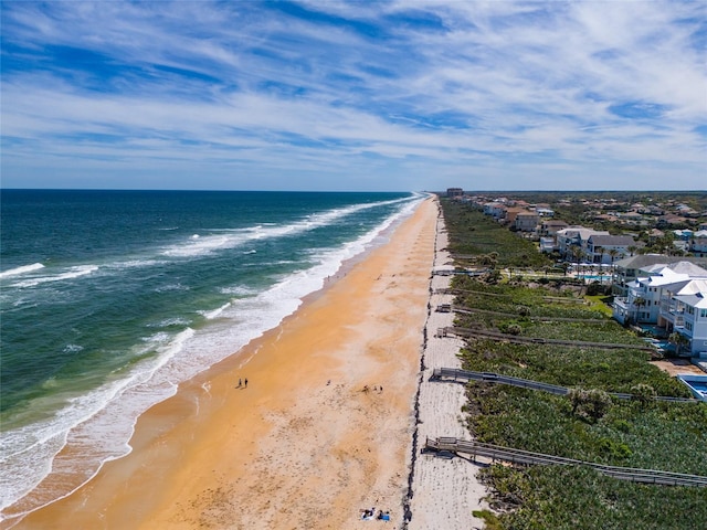 property view of water with a view of the beach