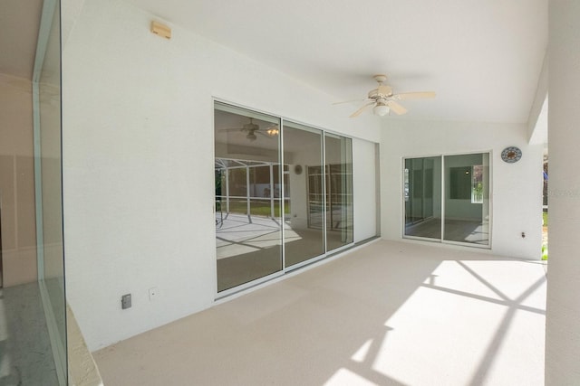 view of patio / terrace with ceiling fan